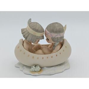 Precious Moments Many Moons in Same Canoe Blessum You 520772 1988 Figurine